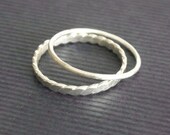 Sterling Stacking Ring Duo- Free Shipping