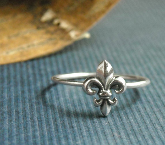 Sterling Fleur De Lis Ring- Free Shipping