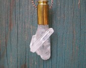 Gnarly Clear Quartz Crystal Bullet Necklace (.40, Multi-Termination, Mixed Reclaimed Chain)