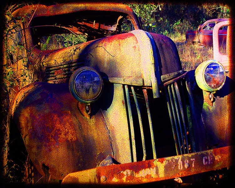 Old Henry - Rusty Car - Fine Art Photograph by Kelly Warren