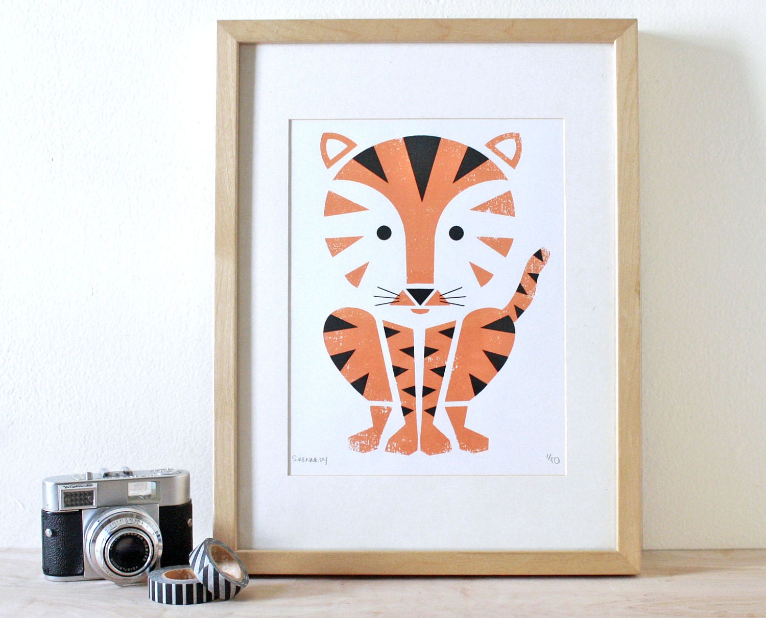 Tiger Screenprint, Jungle Art, Animal Print