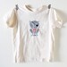 SALE- Kid's Tee Shirt, Pirate Kitty, Screenprinted, Organic Cotton,  2T & 4T