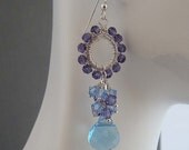 Wire wrapped cluster dangle earrings tutorial