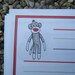 KIDS WRITING PAPER - Sock Monkey -- PRINT YOUR OWN PDF