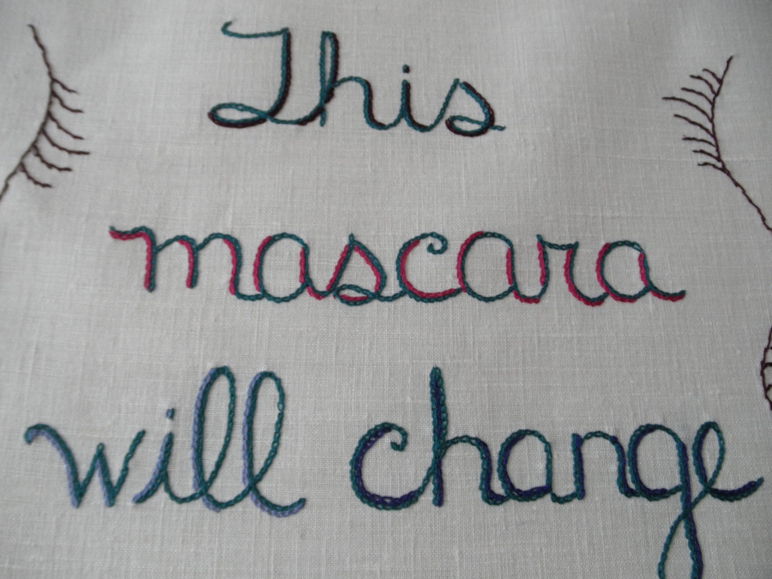 Mascara Madness, embroidered art, fashion week, lancome, eyelashes, wish, miracle, makeup artist, stylist