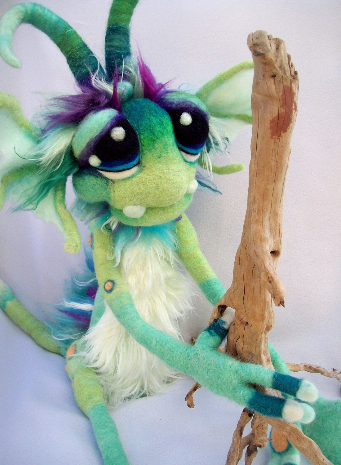 OOAK Commissioned Water Goblin Needle Felted Fantasy Soft Sculpture Art Doll Plush made to order