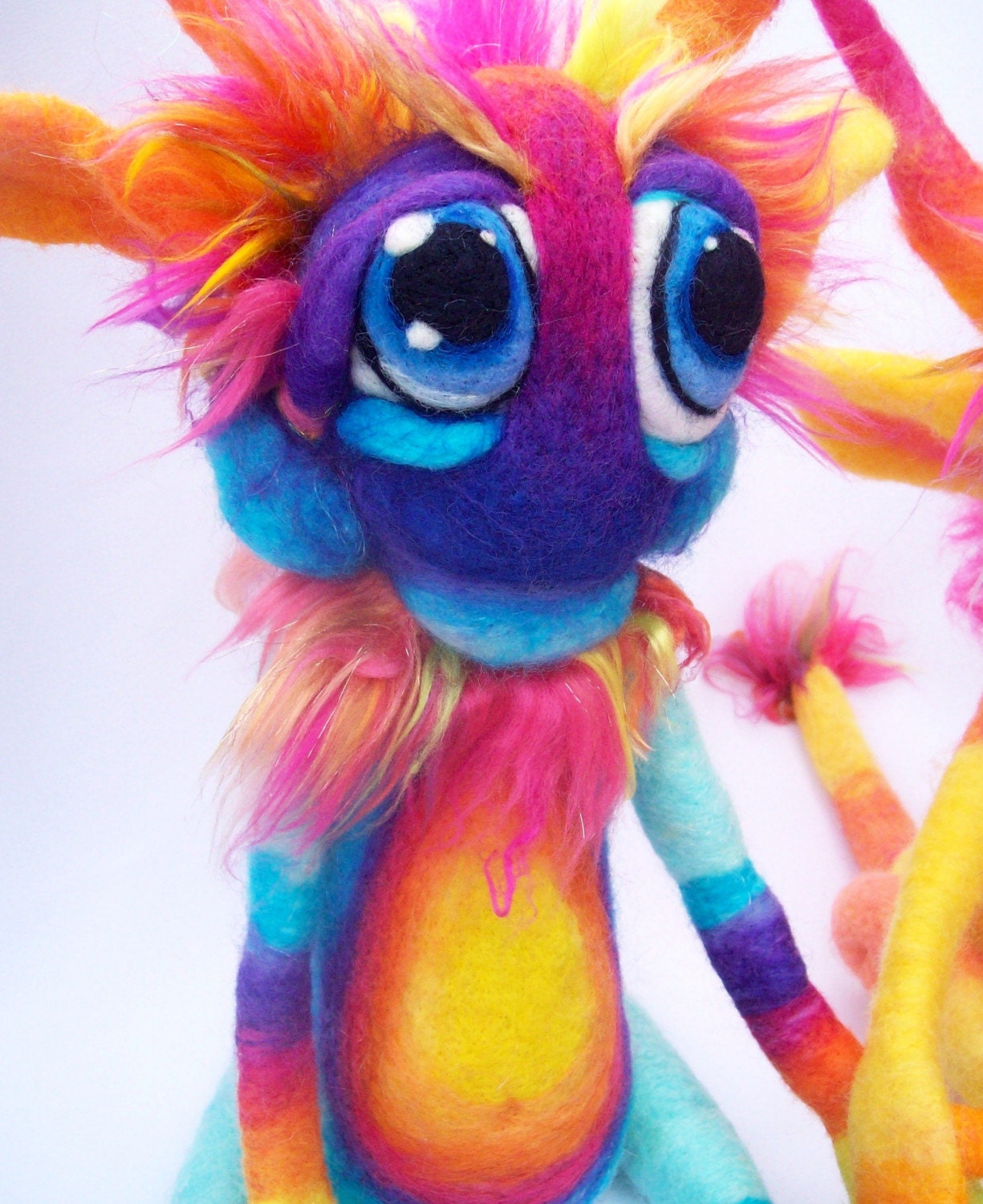 Custom Made  for you ooak Needle Felt Fantasy Goblin Wool Fiber Art Doll Soft Sculpture  Made to order