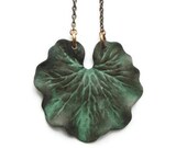 Necklace, Green, Forest, Verdigris, Large, Leaf, Leave
