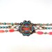 Bracelet, Coral, Neon, Tribal, Beadwork, Mosaic, Turquoise