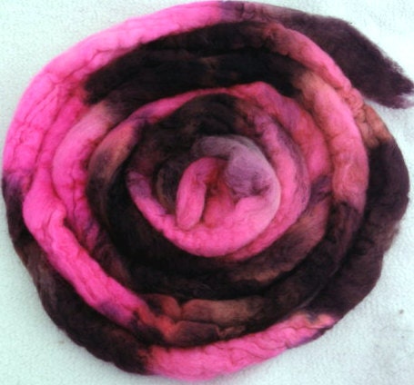 Hand dyed BFL top - 4 oz - Sarah