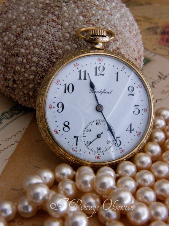 RESERVED Listing for sdehlin2....1911 Antique  Rockford Pocket Watch by avintageobsession on etsy