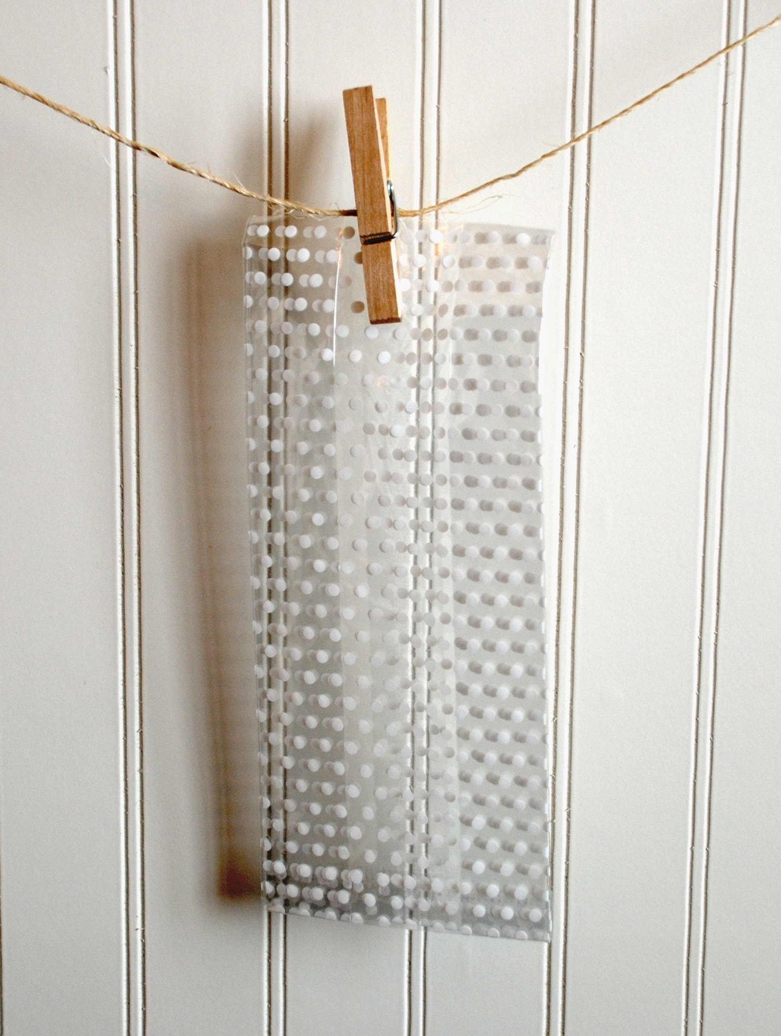 Printed Cellophane Bags - White Dot (Set of 12)
