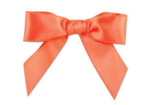 Midori Embossed-Edge Double Faced Satin - 2 inch - Coral (3 YDS)