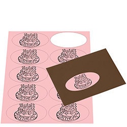 Blank Oval Labels - Blossom Pink (Printable Sheets)