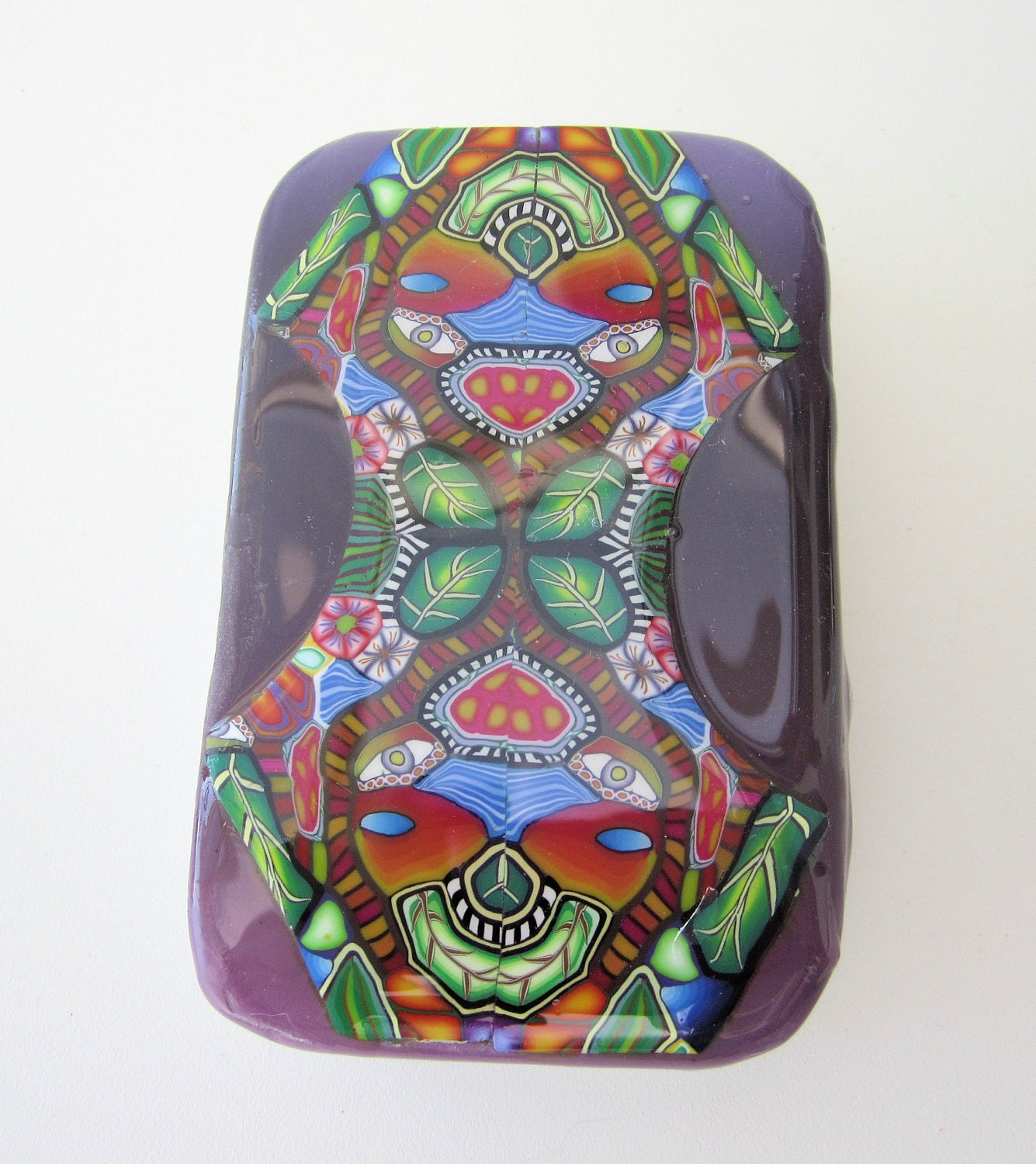 Pill Box, Earring Box, Handy Box with Kaleidoscope Design