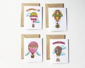 Hot Air Balloon Assorted Cards (set of 8)