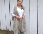 Wool Knit Sweater Wrap