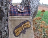 Hippie Purse with Dragonfly Applique