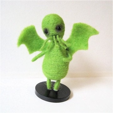 Cthulhu Needle Felted Miniature