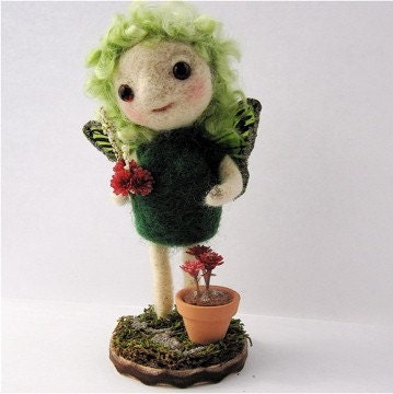 Muse of the Garden Felt Art Doll