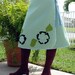 Custom VINTAGE TEAL Wool Skirt