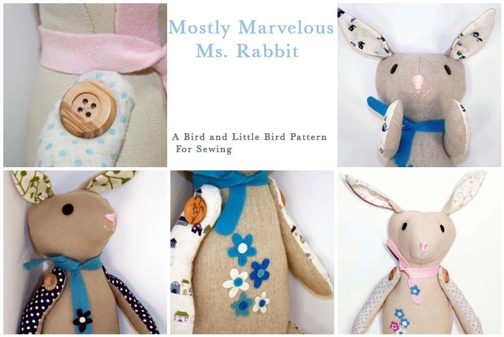 PDF Sewing Pattern and Tutorial- Mostly Marvelous Ms. Rabbit