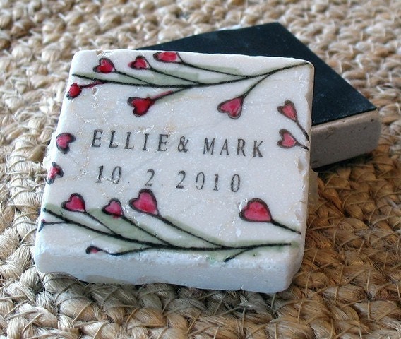 Personalized Heart Vine Save The Date Magnets, Set of 50