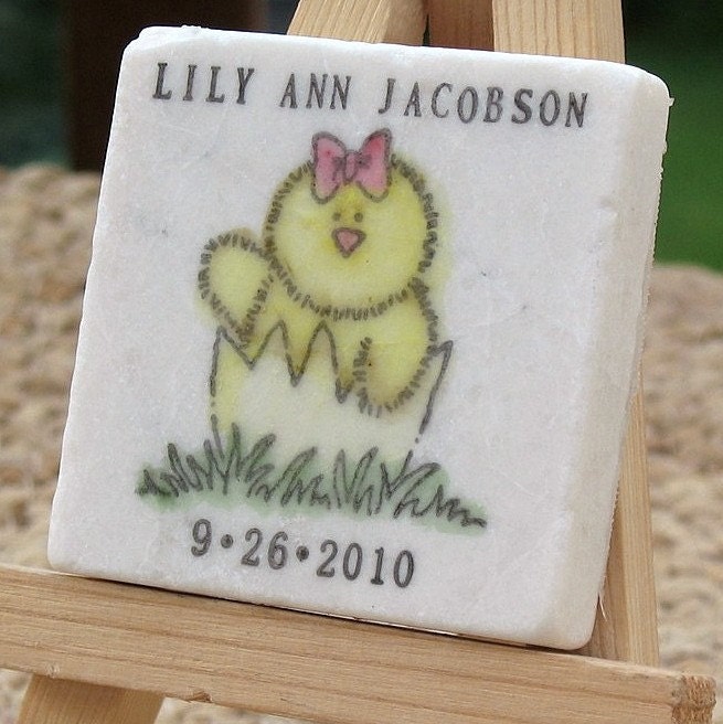 Little Chick Hatching Magnet, Baby Announcement, Set of 25