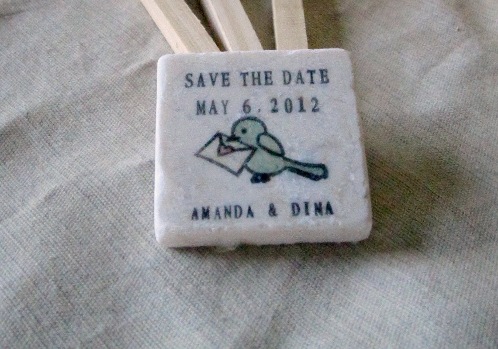 Birdie Save the Date Magnets, Wedding Favors, Set of 25