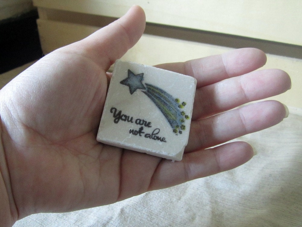 Blue Shooting Star You Are Not Alone Soothing Stone