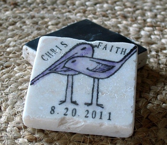 Lavender Love Bird Save The Date Magnets, Set of 25