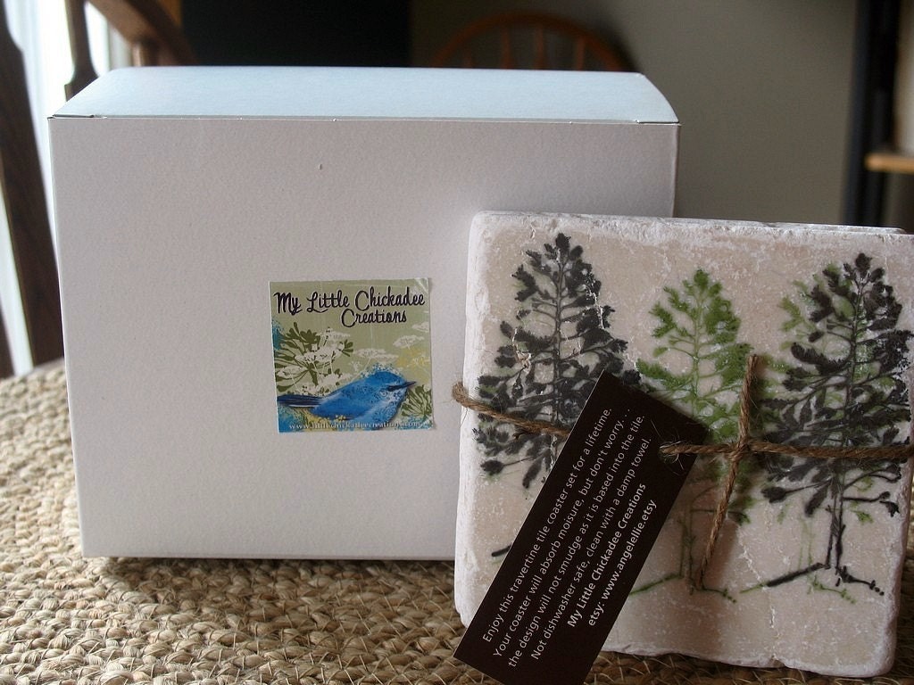 Gift Wrapping for a Set of Tile Coasters