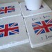 British Flag Wedding Favor Coasters, Set of 25