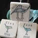 Personalized Family Ornaments, Love Birds, Set of 3