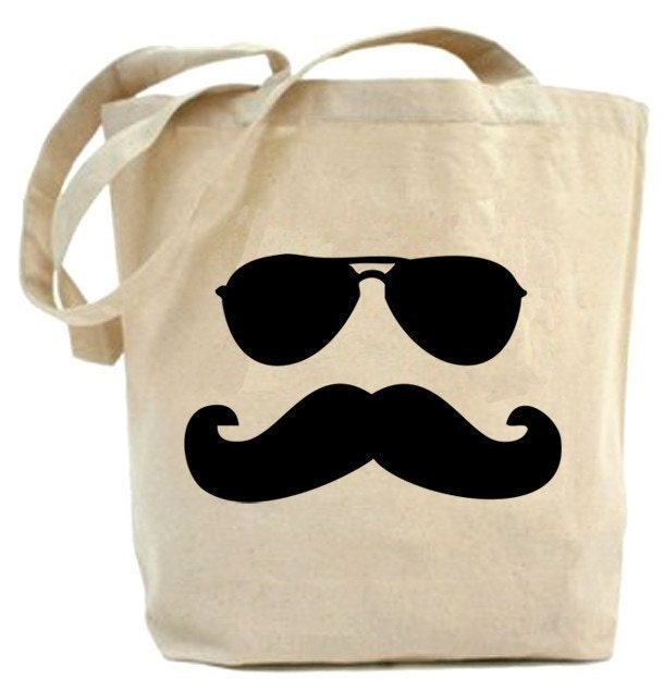 Mustache Man tote bag