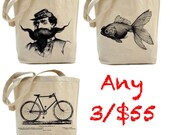 Classic 3  Canvas tote bag - Recycled Totes...