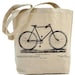 Canvas tote bag - Vintage Bicycle Tote bag -recycled