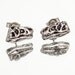 TYRANNOSAURUS FLATS - Dinosaur TREX Stud Earrings / Unisex - Antique Silver