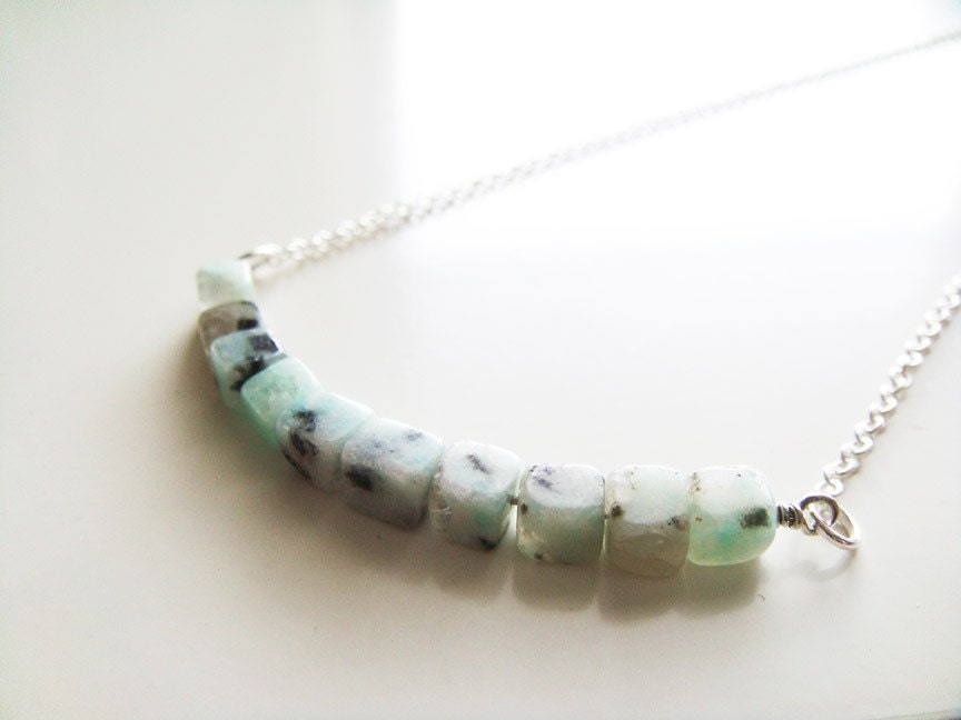Cubism Necklace - Kiwi Jasper