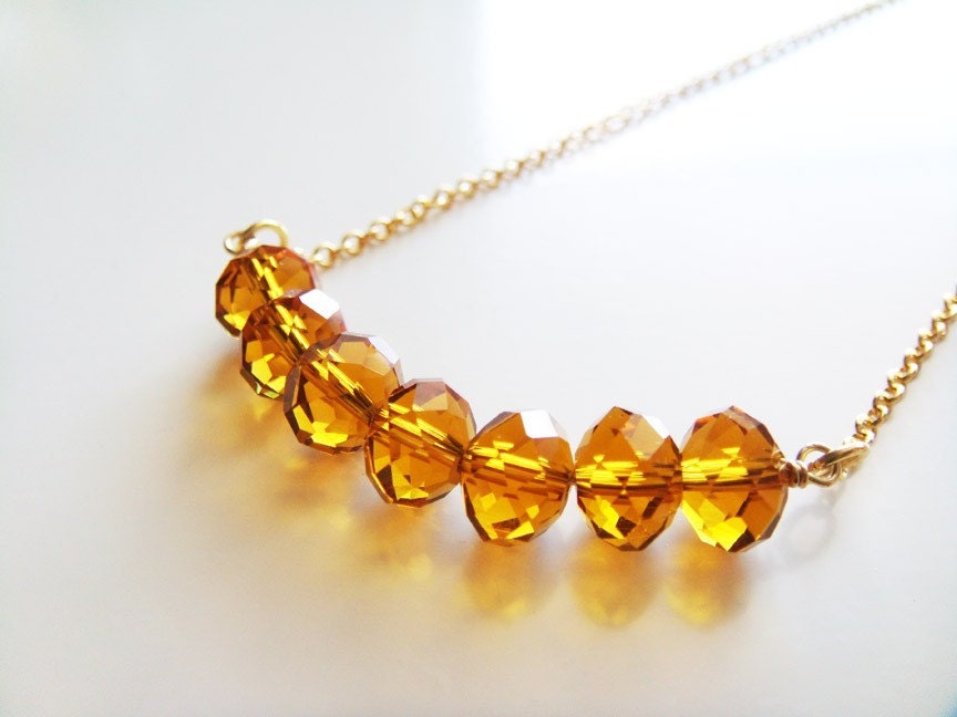 Crystalized Honey Drops Necklace - Swarovski Crystals