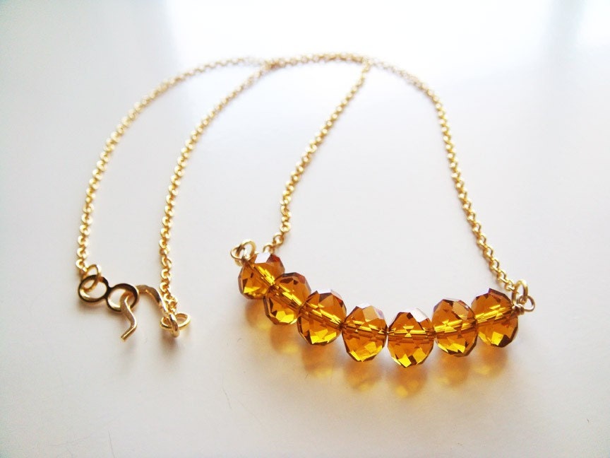 Crystalized Honey Drops Necklace - Swarovski Crystals