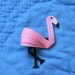 Flamingo, Hair Clip, Ribbon Sculpture, Pink