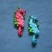 Seahorse Ocean Beach Ribbon Sculpture Hair Clip