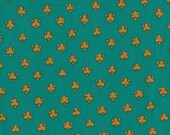 1/2 yd. global gardens, abstract - teal