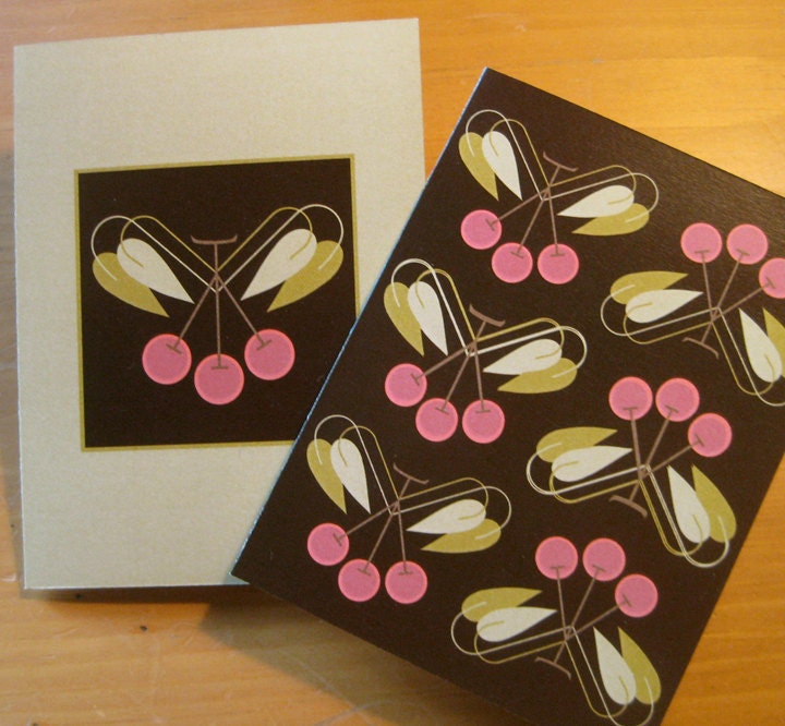 Chocolate Cherry Note Cards