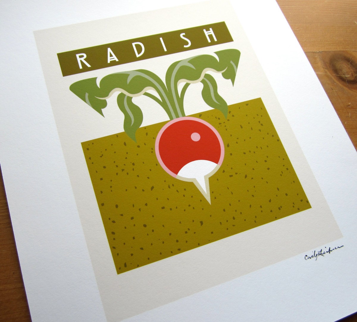 Radish Giclee print Craftsman Style