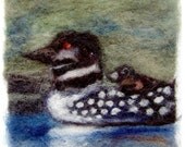 033 "Two Loons" Thyme Tile Needle Felting Pattern Kit