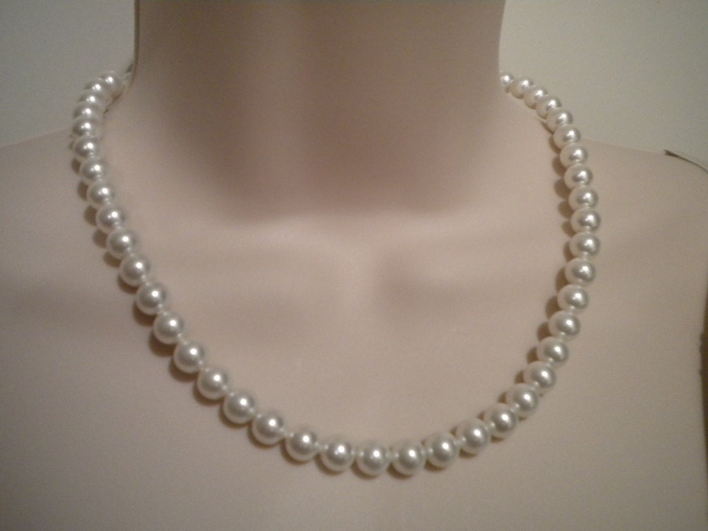 Wedding Jewelry Wedding Necklace Bridesmaid Necklace Earring Set Pearl Necklace Pearl Jewelry Bridal Necklace