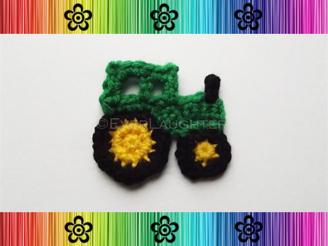 Tractor Applique - CROCHET PATTERN