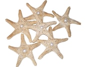 Crochet Starfish / Sea Stars w/Faux Pearl Center - Set of 6 - KnellyBean